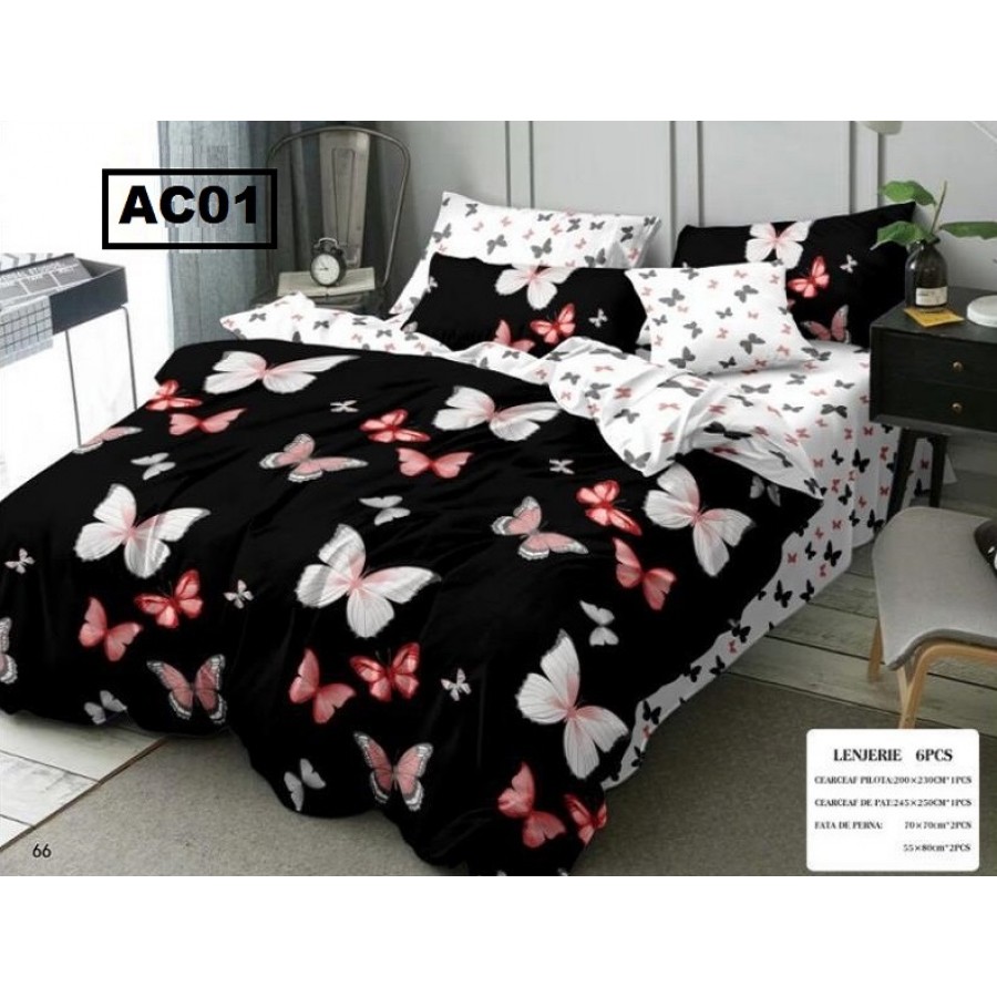 LENJERIE BBC FINET 6 PIESE AC01 - Lenjerii Bumbac Finet 6 PIESE - ofertelecasei.ro