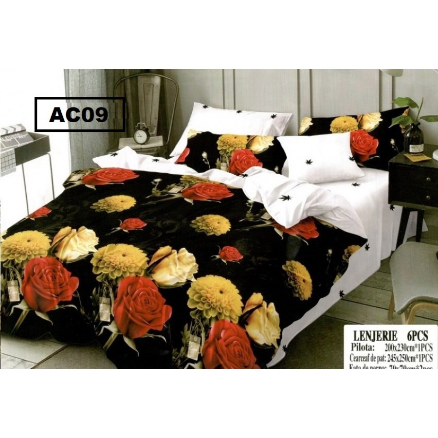 LENJERIE BBC FINET 6 PIESE AC09 - Lenjerii Bumbac Finet 6 PIESE - ofertelecasei.ro