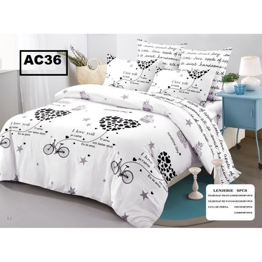 LENJERIE BBC FINET 6 PIESE AC36 - Lenjerii Bumbac Finet 6 PIESE - ofertelecasei.ro