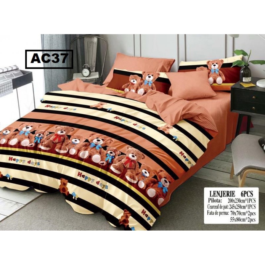 LENJERIE BBC FINET 6 PIESE AC37 - Lenjerii Bumbac Finet 6 PIESE - ofertelecasei.ro