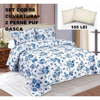 Set Cuvertura+2 Perne Puf SET58