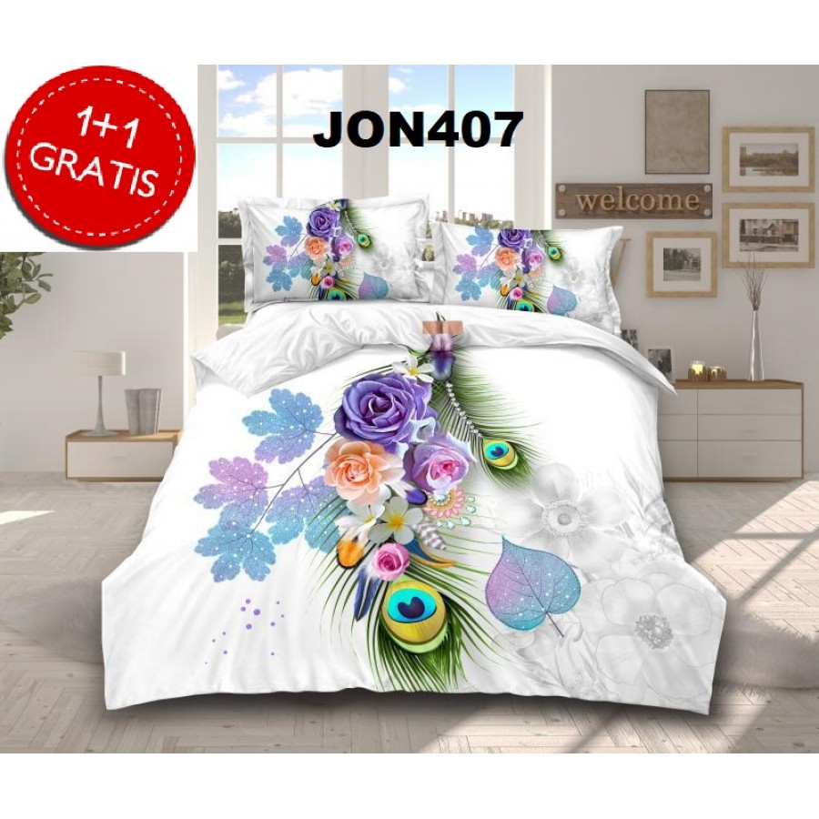 LENJERIE 1+1 GRATIS JON407 - 1+1 GRATIS Lenjerii 3D - ofertelecasei.ro